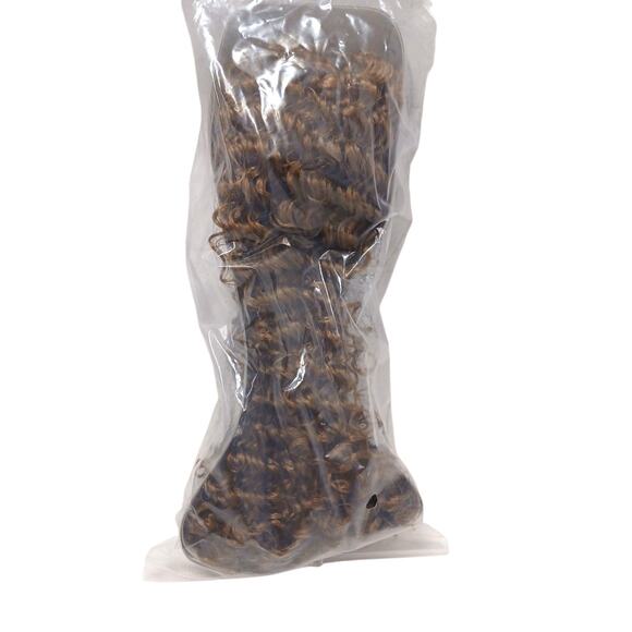 Ponytail Extension Magic Touch 13" Golden Brown Tight Waves Curly Prom Holiday - Picture 10 of 11